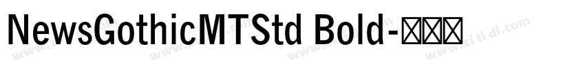 NewsGothicMTStd Bold字体转换